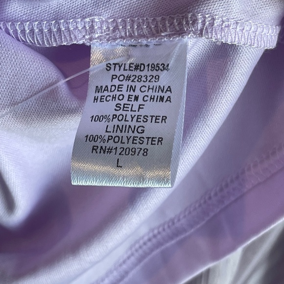 ENTRO Knee-Length Mock Neck Lavender Dress - Large - NWT - Picture 11 of 11